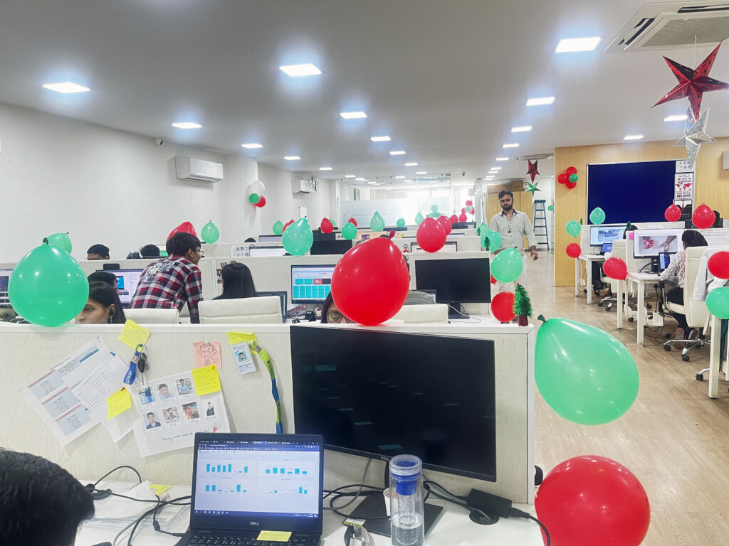 Holiday celebration in office